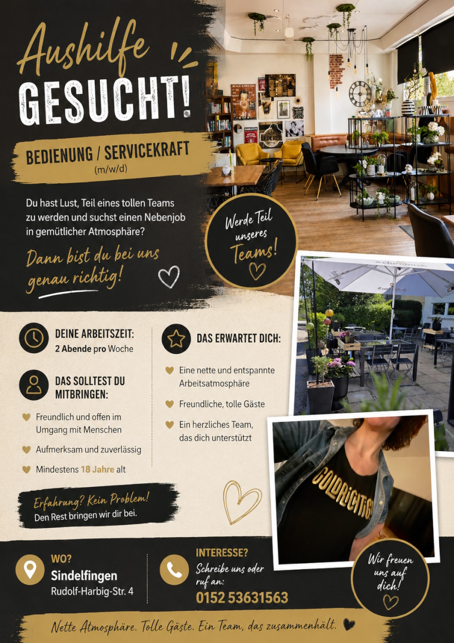 Aushilfe gesucht